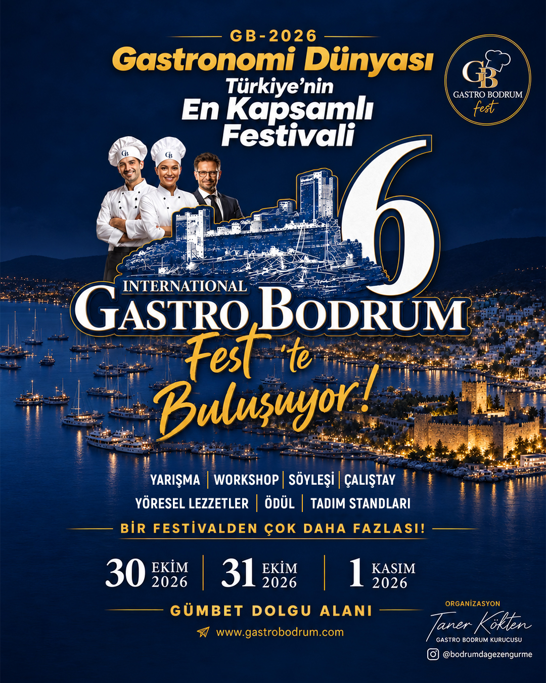 International Gastro Bodrum Fest 2026 · 30–31 Ekim / 1 Kasım 2026 · Gümbet Dolgu Alanı